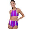 Warped Stripy Dots High Waist Tankini Set View1