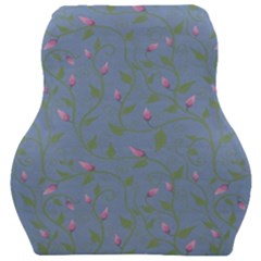 Curly Flowers Car Seat Velour Cushion  by SychEva