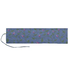 Curly Flowers Roll Up Canvas Pencil Holder (l) by SychEva