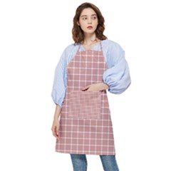 Abstrait Carreaux Rose/blanc Pocket Apron by kcreatif