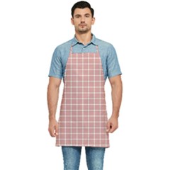 Abstrait Carreaux Rose/blanc Kitchen Apron by kcreatif