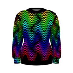 Abstract Rainbow Curves Pattern Women s Sweatshirt by Casemiro