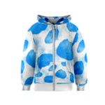 Cloudy watercolor, blue cow spots, animal fur print Kids Zipper Hoodie Cloudy watercolor, blue cow spots, animal fur print Kids Zipper Hoodie