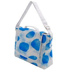 Cloudy Watercolor, Blue Cow Spots, Animal Fur Print Box Up Messenger Bag by Casemiro