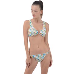 Multicolored Hearts Ring Detail Crop Bikini Set by SychEva