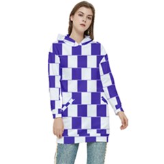 Illusion Blocks Women s Long Oversized Pullover Hoodie by Sparkle