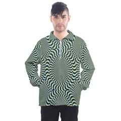 Illusion Waves Pattern Men s Half Zip Pullover