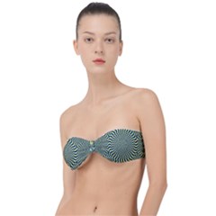 Illusion Waves Pattern Classic Bandeau Bikini Top  by Sparkle