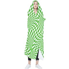 Illusion Waves Pattern Wearable Blanket