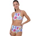 Abstract Multicolored Shapes High Waist Tankini Set View1