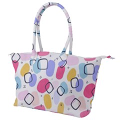 Abstract Multicolored Shapes Canvas Shoulder Bag by SychEva