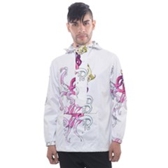 Carnie Squid Men s Front Pocket Pullover Windbreaker by Limerence