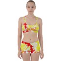 Red and Yellow Floral Perfect Fit Gym Set View1