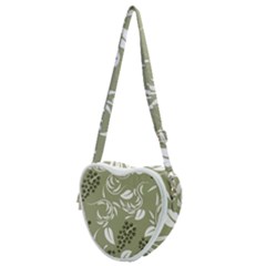 Folk Flowers Print Floral Pattern Ethnic Art Heart Shoulder Bag by Eskimos