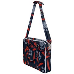 Folk Flowers Print Floral Pattern Ethnic Art Cross Body Office Bag by Eskimos