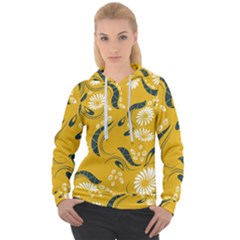 Folk Flowers Print Floral Pattern Ethnic Art Women s Overhead Hoodie by Eskimos