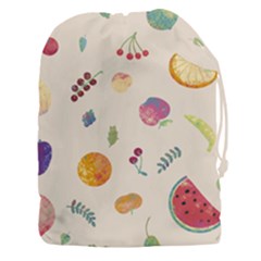 Summer Fruit Drawstring Pouch (3xl) by SychEva