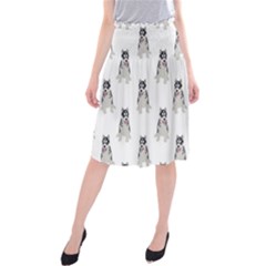 Cute Husky Puppies Midi Beach Skirt by SychEva