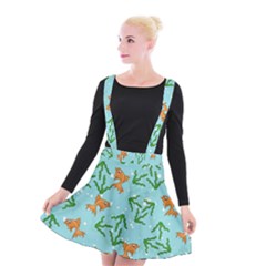 Gold Fish Suspender Skater Skirt by SychEva