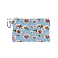 Hibiscus Flowers Canvas Cosmetic Bag (small) by SychEva