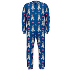 Little Husky With Hearts Onepiece Jumpsuit (men)  by SychEva