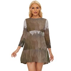 Small World View Long Sleeve Babydoll Dress