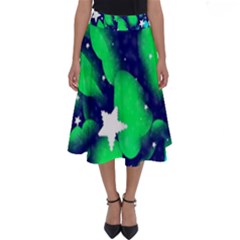 Space Odyssey  Perfect Length Midi Skirt by notyouraveragemonet