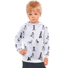 Husky Dogs Kids  Hooded Pullover by SychEva