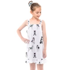 Husky Dogs Kids  Overall Dress by SychEva