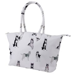 Husky Dogs Canvas Shoulder Bag by SychEva