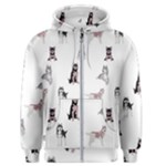 Husky Dogs With Sparkles Men s Zipper Hoodie