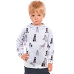 Husky Dogs With Sparkles Kids  Hooded Pullover