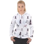 Husky Dogs With Sparkles Women s Overhead Hoodie