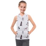 Husky Dogs With Sparkles Kids  Sleeveless Hoodie