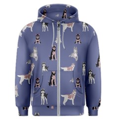 Husky Dogs With Sparkles Men s Zipper Hoodie by SychEva