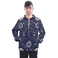 Folk Flowers Print Floral Pattern Ethnic Art Men s Half Zip Pullover by Eskimos