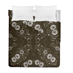 Folk Flowers Print Floral Pattern Ethnic Art Duvet Cover Double Side (full/ Double Size)