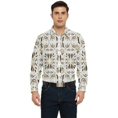 Folk Flowers Print Floral Pattern Ethnic Art Men s Long Sleeve  Shirt by Eskimos