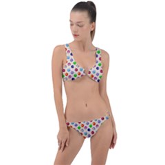 Christmas Balls Ring Detail Crop Bikini Set by SychEva