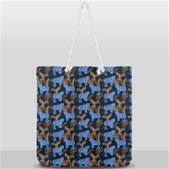 Blue Tigers Full Print Rope Handle Tote (large) by SychEva