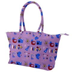 Pink 50s Pattern Canvas Shoulder Bag by NerdySparkleGoth