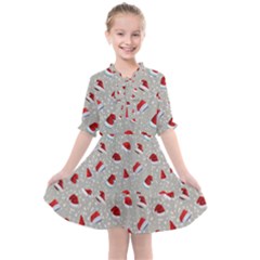 Santa Hat Kids  All Frills Chiffon Dress by SychEva