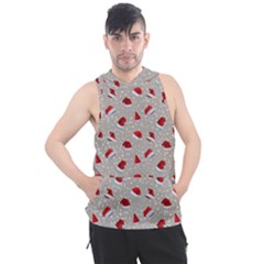 Santa Hat Men s Sleeveless Hoodie by SychEva