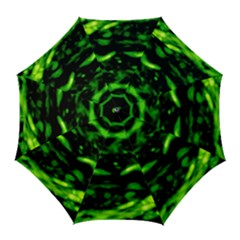 Green  Waves Abstract Series No3 Golf Umbrellas by DimitriosArt