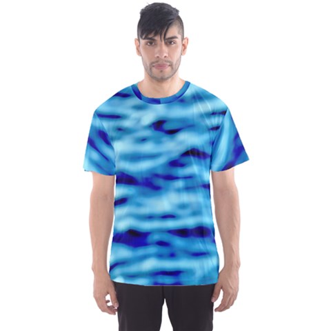 Blue Waves Abstract Series No4 Men s Sport Mesh Tee by DimitriosArt