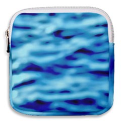 Blue Waves Abstract Series No4 Mini Square Pouch by DimitriosArt