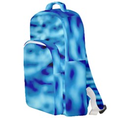 Blue Waves Abstract Series No4 Double Compartment Backpack by DimitriosArt