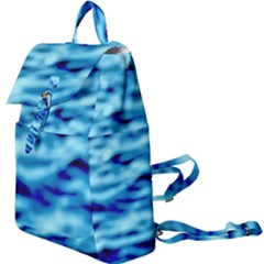 Blue Waves Abstract Series No4 Buckle Everyday Backpack by DimitriosArt