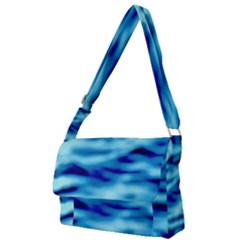 Blue Waves Abstract Series No4 Full Print Messenger Bag (l) by DimitriosArt