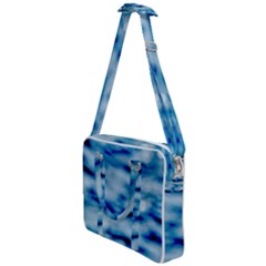 Blue Waves Abstract Series No5 Cross Body Office Bag by DimitriosArt